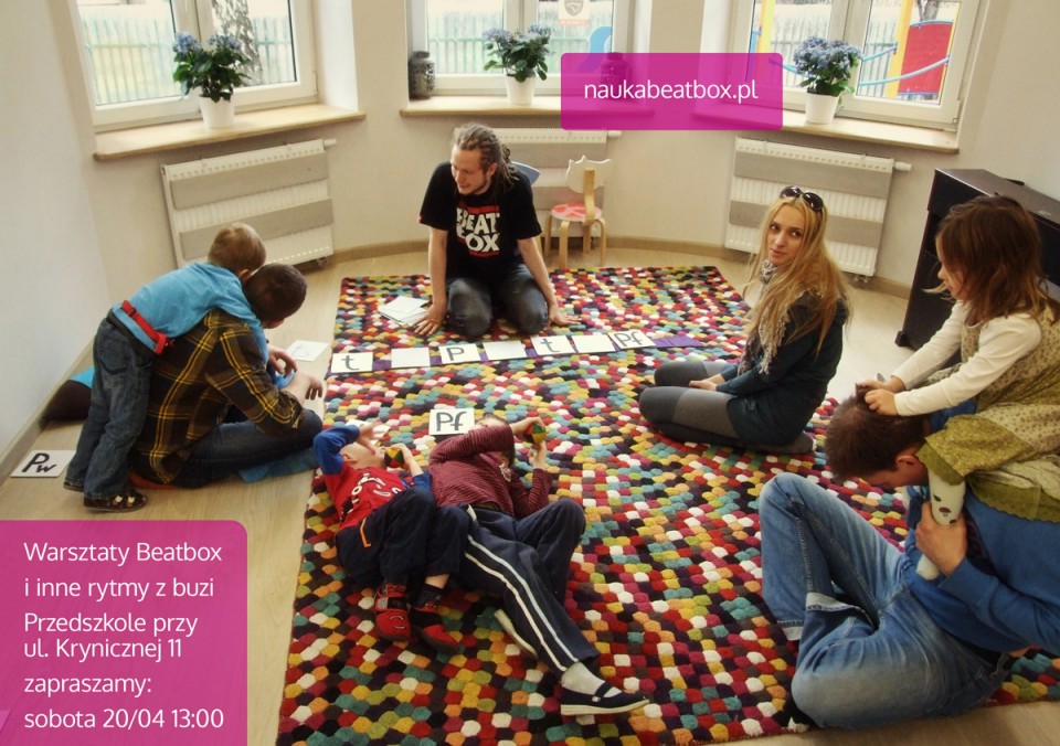 Ruszyły warsztaty “beatbox i rytmika” dla dzieci w przedszkolu na ul. Krynicznej